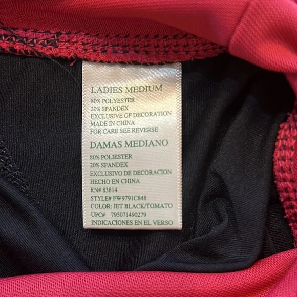 Nice Black and Pink Tangerine Athletic Capri Pants - Picture 7 of 7